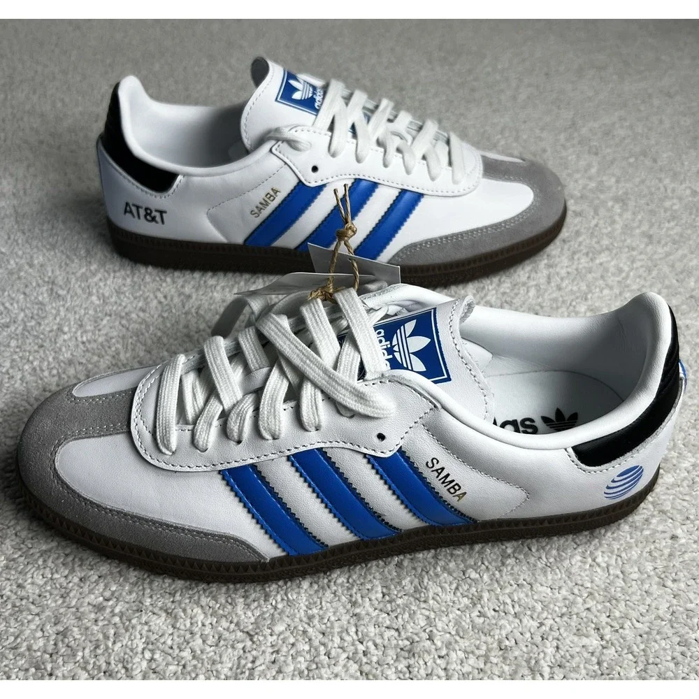 Adidas Samba OG AT&T Mens Size 7 White Blue New Box Limited Edition unisex